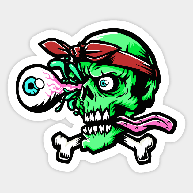 Cartoon Zombie Gangster Sticker by SLAG_Creative